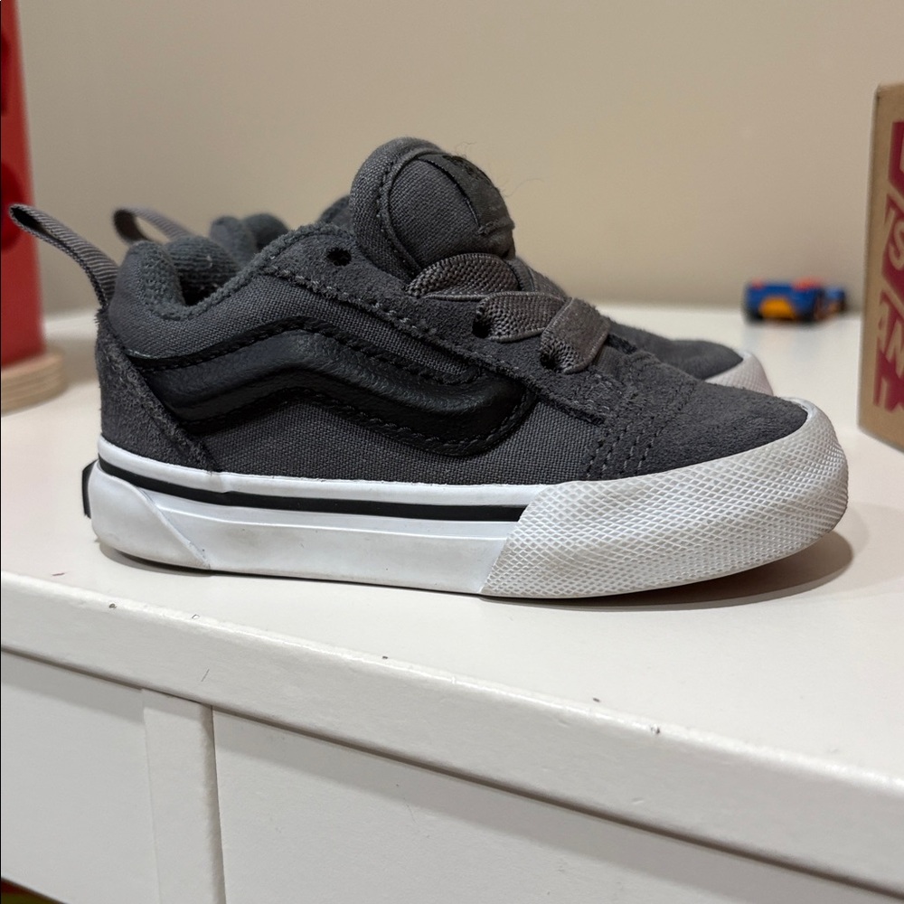 Vans Charcoal and White Toddler Sneakers